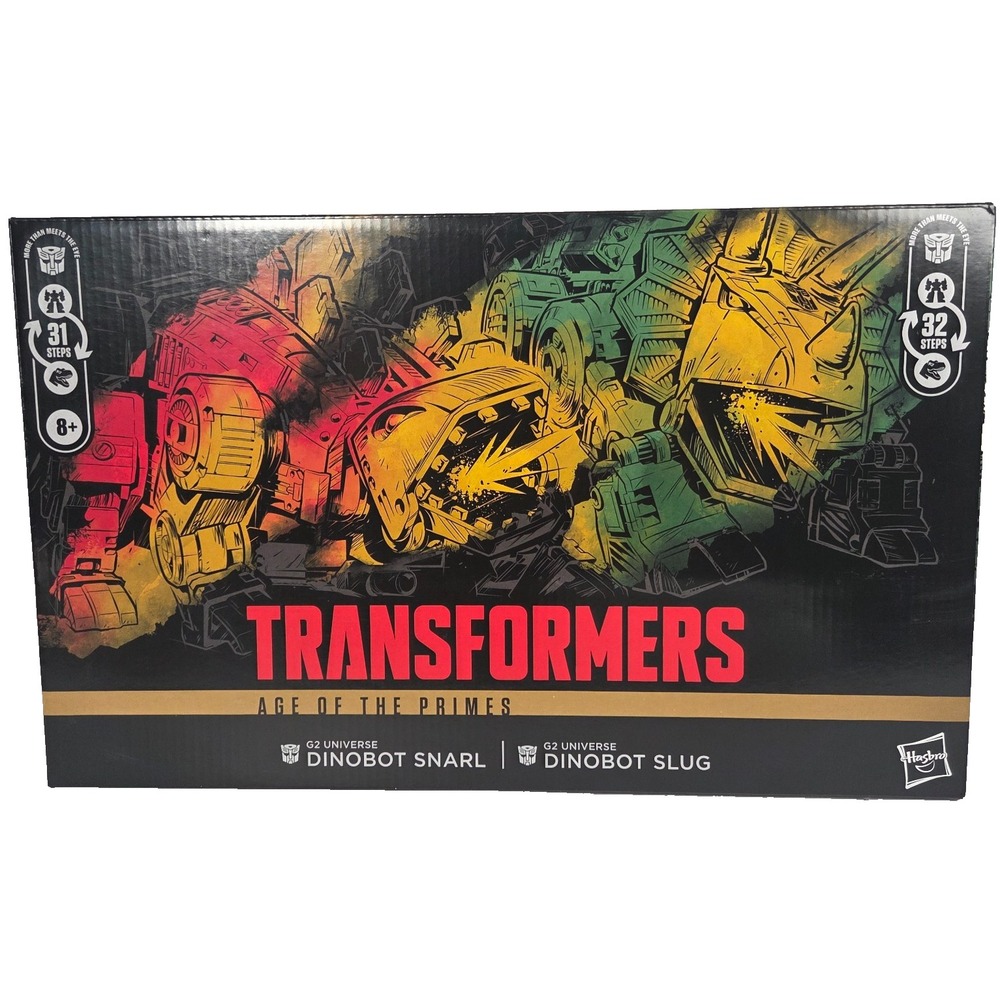 Transformers Age of the Primes G2 Dinobot Snarl Slug 2 Pack Leader Class Hasbro